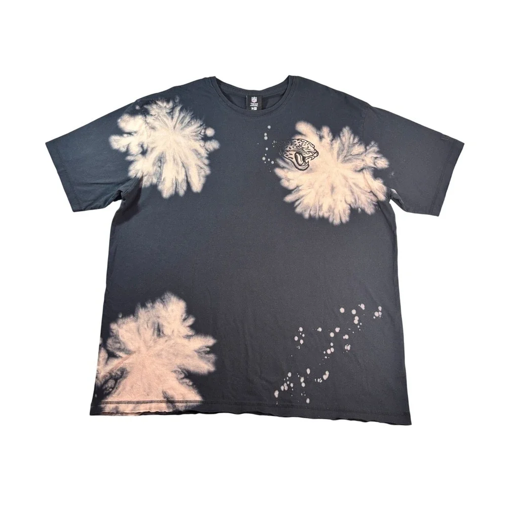 New Era NFL Jacksonville Jaguars Bleach Tie Dye T-Shirt Mens XXL Black New